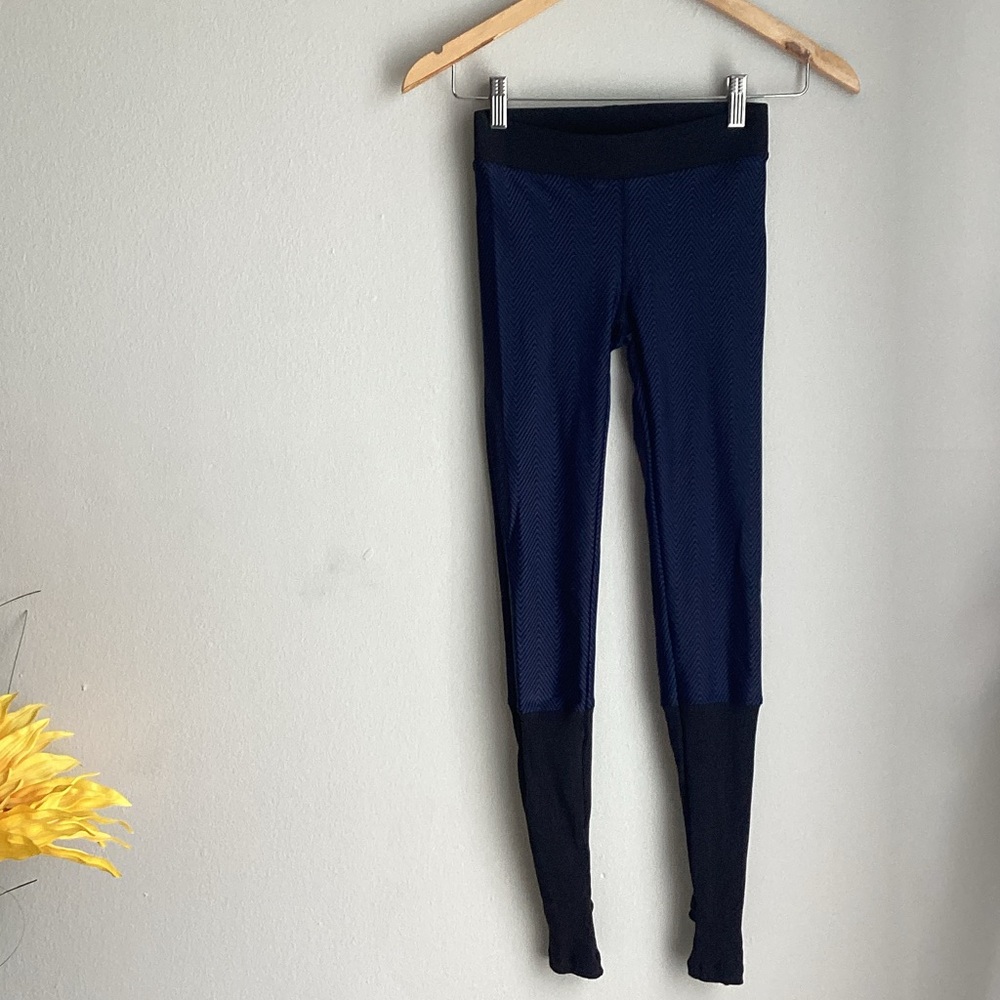 Koral Blue and Black Chevron Jeggings